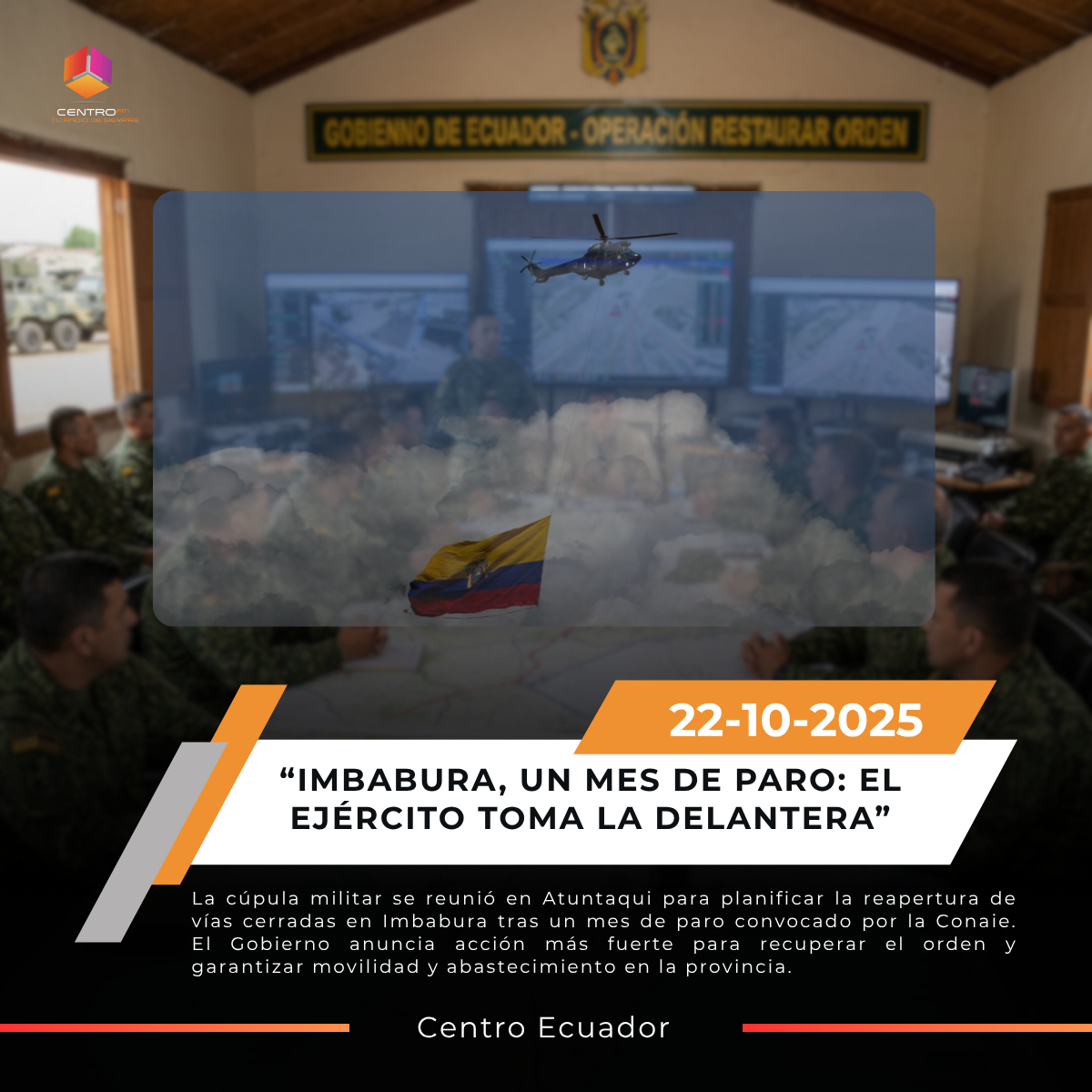 Imbabura: el Ejército se despliega para reabrir vías tras un mes de paro post thumbnail image