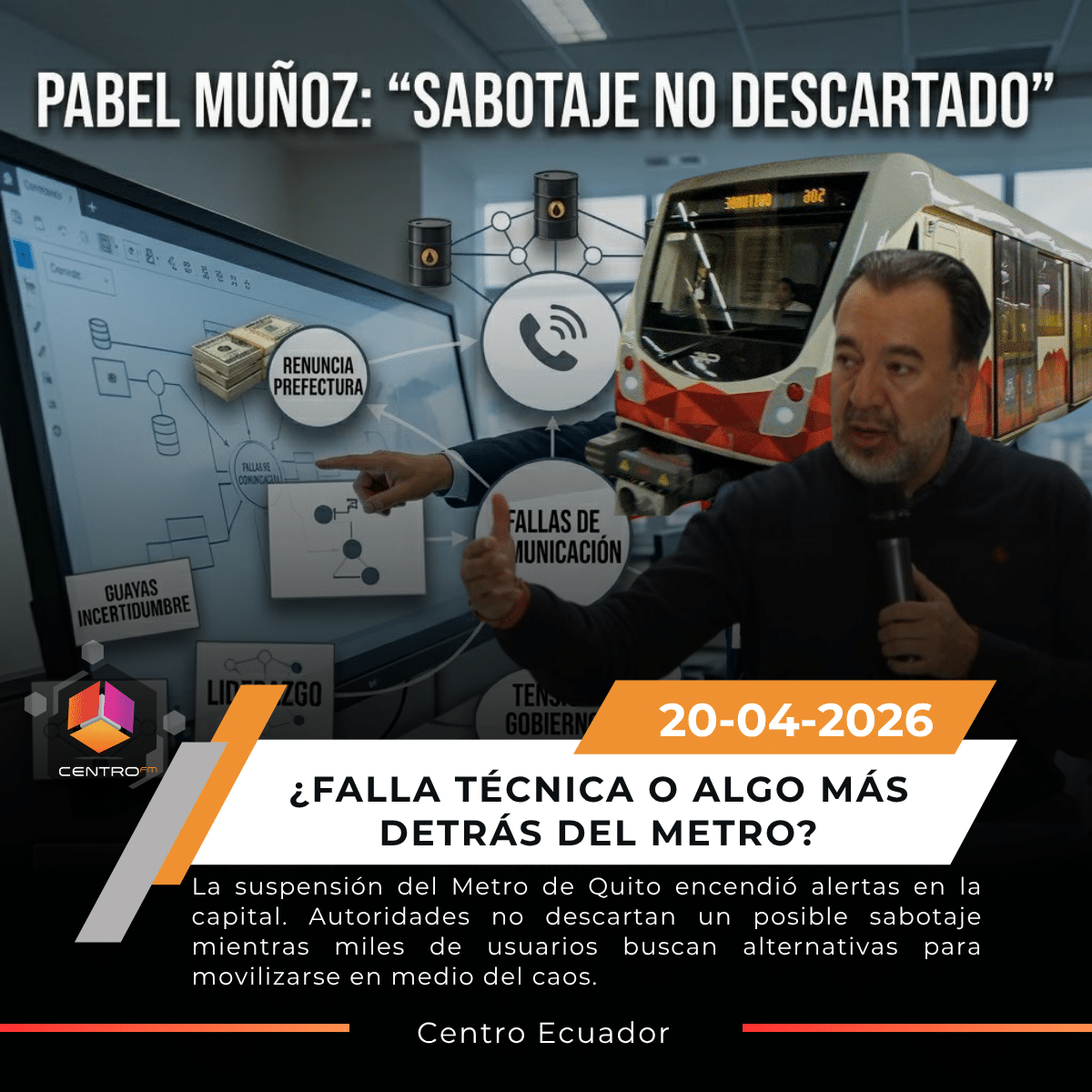 Suspensión del Metro de Quito genera alerta: Municipio no descarta posible sabotaje post thumbnail image