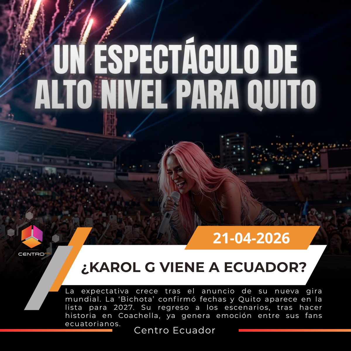 Karol G incluye a Ecuador en su gira mundial y desata expectativa en Quito post thumbnail image