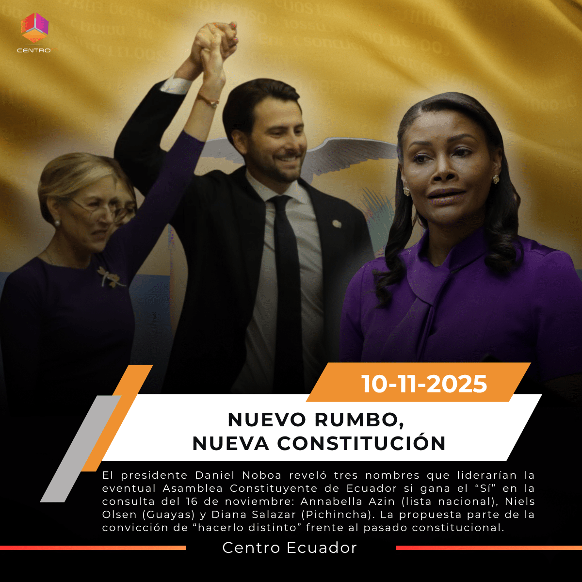 Daniel Noboa anuncia los primeros nombres para una posible Asamblea Constituyente post thumbnail image