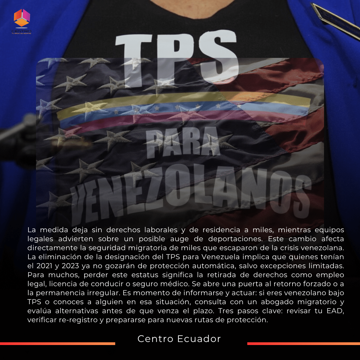 El fin del Estatus de Protección Temporal deja en la incertidumbre a más de 250 000 migrantes