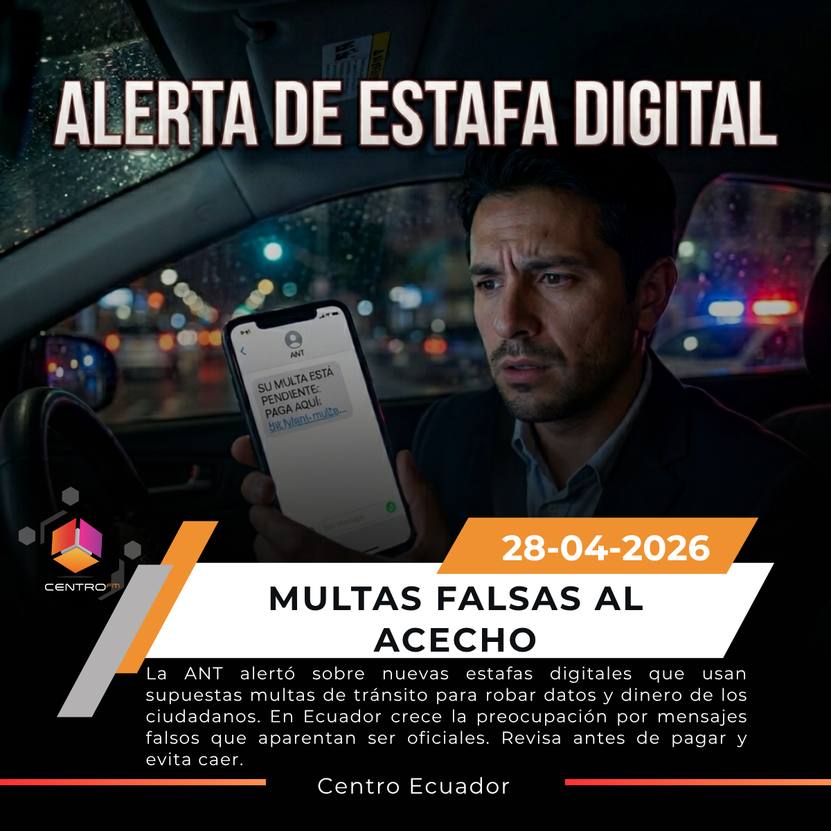 ANT alerta por estafas digitales con falsas multas de tránsito en Ecuador post thumbnail image