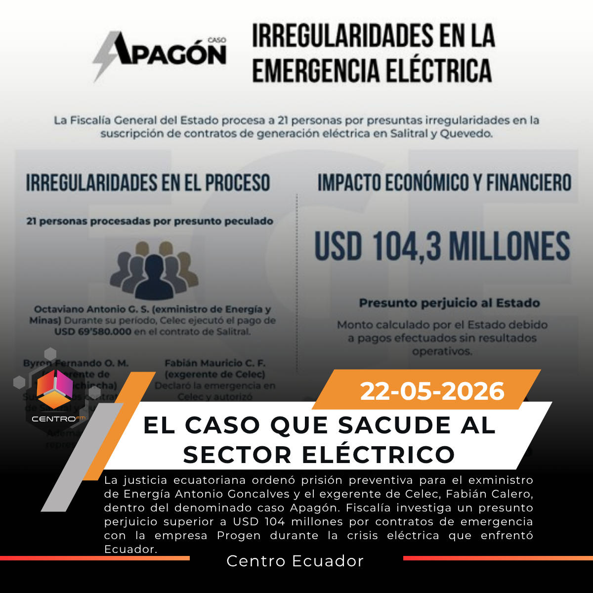 Caso Apagón: prisión preventiva para Antonio Goncalves y Fabián Calero por presunto peculado post thumbnail image