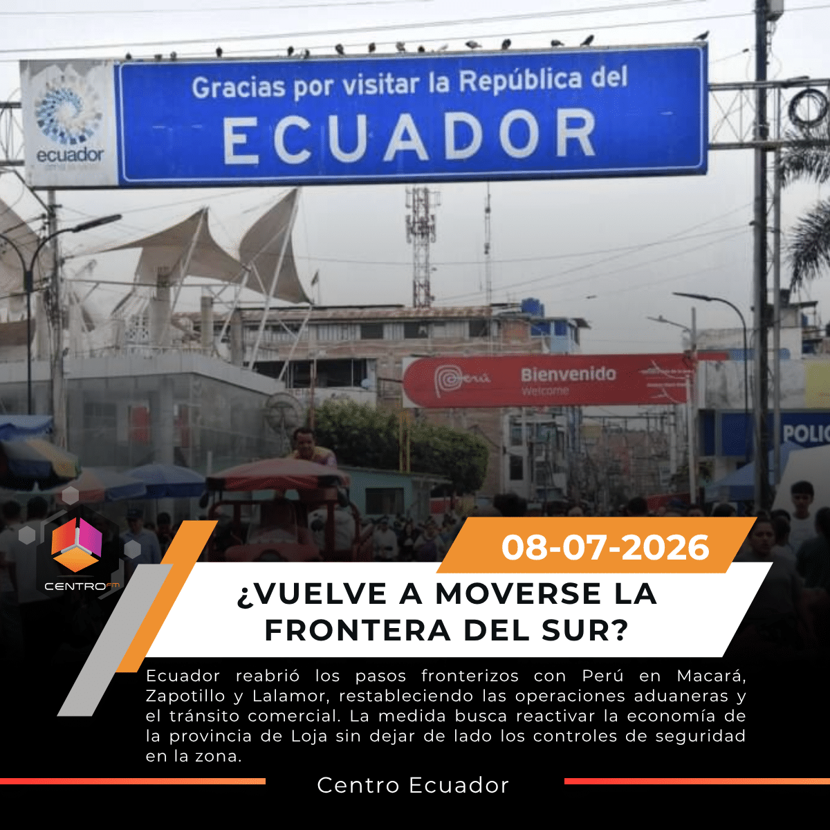 Ecuador reabre la frontera con Perú y reactiva el comercio en el sur del país post thumbnail image